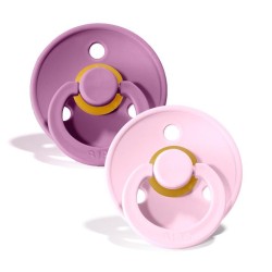 Chupetes Bibs Colour Baby Pink/ Lavander 0-6m Set 2u