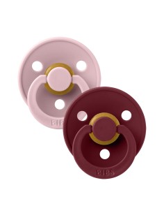 Chupetes Bibs Colour Pink Plum Ederberry 0-6m Set 2u